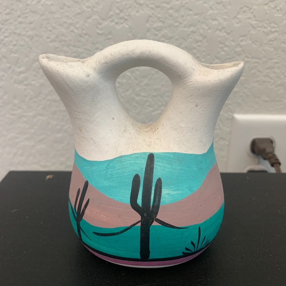 2 Spout Native America Wedding Vase Pottery
